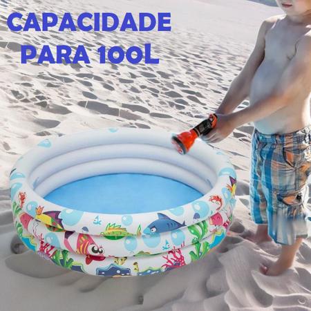 Imagem de Piscina Inflável 100 Litros Fundo Do Mar Criança Infantil