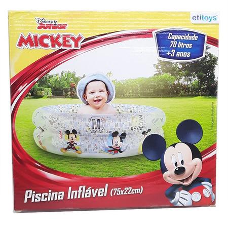 Imagem de Piscina Inflável Disney Mickey 70L 75x22cm DYIN-217 - Etitoys