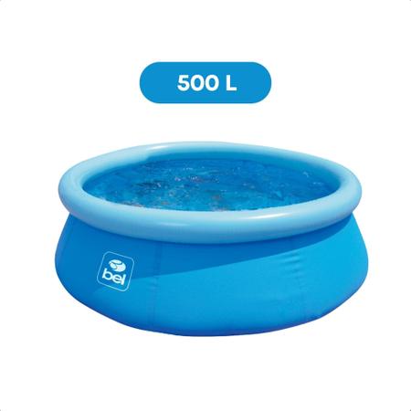 Imagem de Piscina Inflável Infantil 500 Litros PVC 1,50 m x 38 cm Cor Azul Com Kit Reparo BEL - 50000