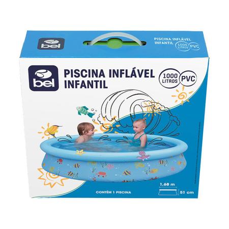 Imagem de Piscina Inflável Infantil Estampa Divertida 1.000L - Bel Fix
