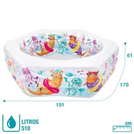 Imagem de PISCINA INFLÁVEL INFANTIL FUNDO DO MAR 510L INTEX 191x178CM