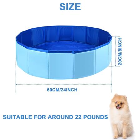Imagem de Piscina para cães Piscina dobrável para animais de estimação Piscina portátil de PVC azul