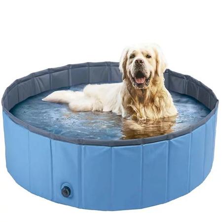 Imagem de Piscina Para Pets Cachorro Extra Grande Dobrável 120 x 30 cm, 340 litros, Super Resistente - Cor Sortida
