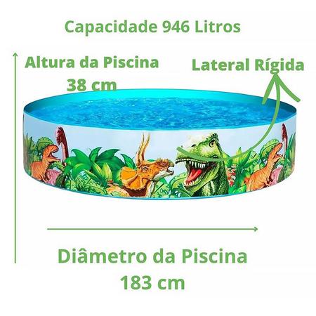 Imagem de Piscina Plástica Semirrígida 946 Litros 1,83mx38cm BST-088 - Etitoys
