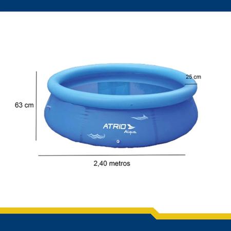 Imagem de Piscina Redonda Inflavel 2500L Original ATRIL Registente com sistema de filtragem