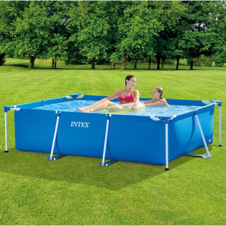 Imagem de Piscina Retangular Desmontável Metal 1.662 Litros 2,2 M X 1,5 M X 60 Cm Intex 