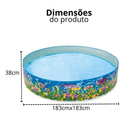 Imagem de Piscina Semirrigida Infantil Vida Marinha 1000 Litros Bel