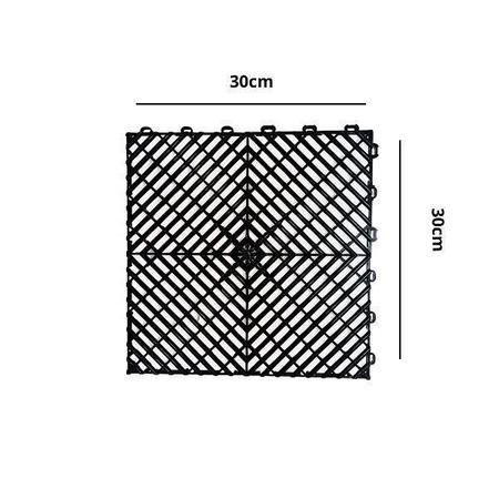 Imagem de Piso Tapete Modular Preto Áreas Úmidas - Kit Com 06 Pç 30X30