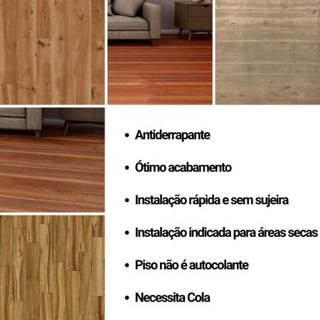 Imagem de Piso Vinílico em Manta PVC 1,2mm 2x18 Metros Imita Madeira Fosco Antiderrapante 36m²