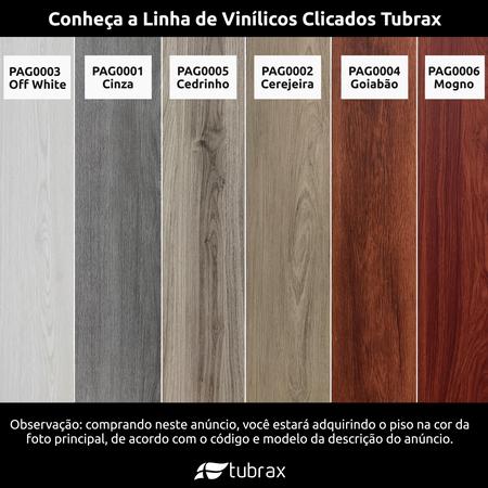 Imagem de Piso Vinílico Rígido Clicado Régua Amadeirada por 3M² Cor Off White - Tubrax