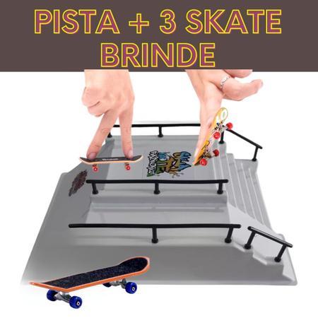 Skate De Dedo De Ferro Com Pista