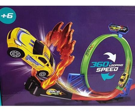 Pista 360 Looping Roda de Fogo Alta Velocidade Carrinho Fricção 17 Peças  Brinquedo em Promoção na Americanas