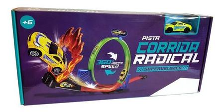 Pista Carrinhos Corrida Looping 360° Lançador Tipo Hotwheels