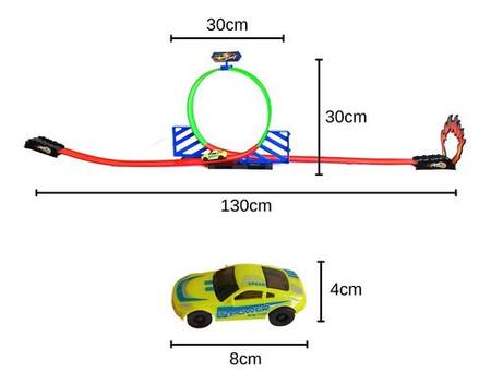 Pista De Carrinho Alta Velocidade 360 Graus-Pi3335