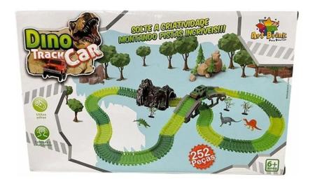 Imagem de Pista Carrinho Dino Dinossauro Track Radical Infantil 252pçs - Art Brink