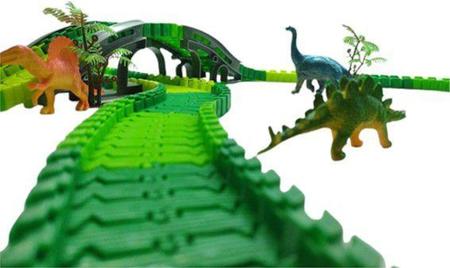 Imagem de Pista Carrinho Dino Dinossauro Track Radical Infantil 252pçs - Art Brink
