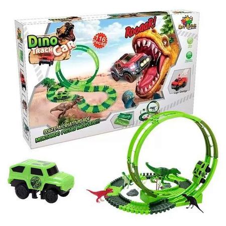 Pista Dinossauro Track Carro Brinquedo Jogo 116 Peças Oferta - Art Brink -  Pistas - Magazine Luiza