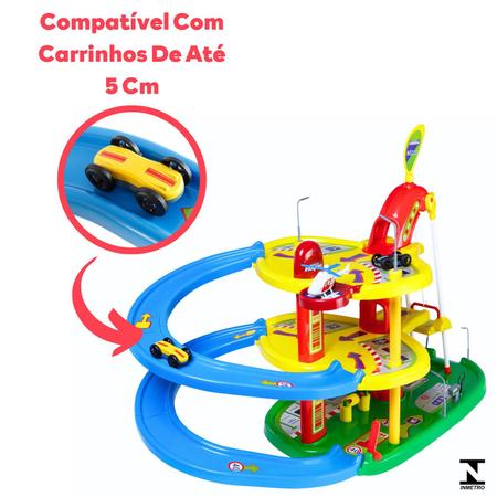 Pista De Carrinho Posto Gasolina Brinquedo Infantil Garagem Cor