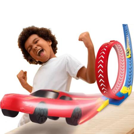 Pista Carrinhos Corrida Looping 360° Lançador Tipo Hotwheels