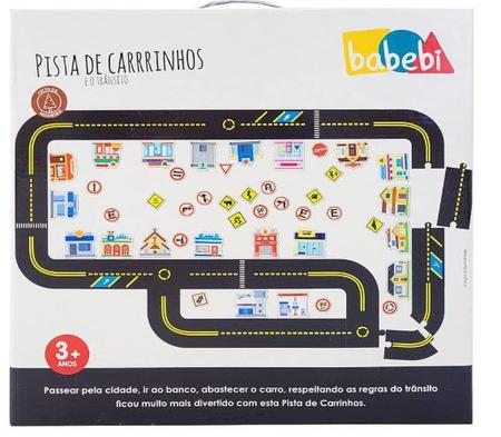 Pista De Carrinho Placas De Trânsito Infantil Madeira Babebi - Pistas de  Brinquedo - Magazine Luiza