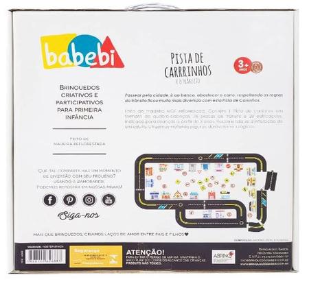 Pista De Carrinho Placas De Trânsito Infantil Madeira Babebi - Pistas de  Brinquedo - Magazine Luiza