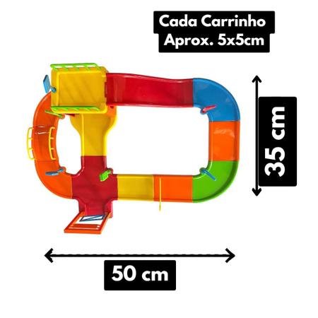 Pista De Carrinhos Brinquedo Corrida Infantil Com 2 Carrinhos