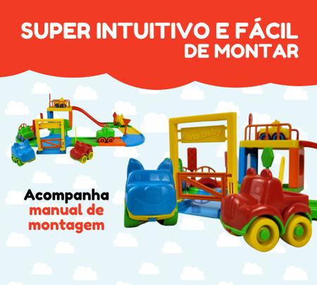 Pista De Carrinho Baby Animal Peças de Montar 2 Carrinhos - Divplast -  Carrinho de Brinquedo - Magazine Luiza