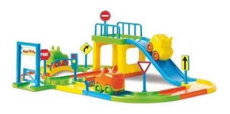 Pista de carrinhos brinquedo corrida infantil + 6 carrinhos pista baby  animal - Divplast - Pistas de Brinquedo - Magazine Luiza