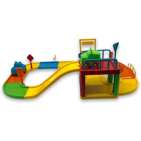 Pista de carrinhos brinquedo corrida infantil + 6 carrinhos pista baby  animal - Divplast - Pistas de Brinquedo - Magazine Luiza