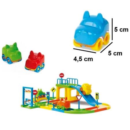 Pista De Carrinhos Brinquedo Corrida Infantil + 2 Carrinhos