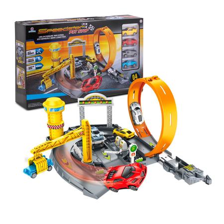 Pista de Carrinhos com Looping Speedster com 4 carrinhos Polibrinq - Pistas  de Brinquedo - Magazine Luiza