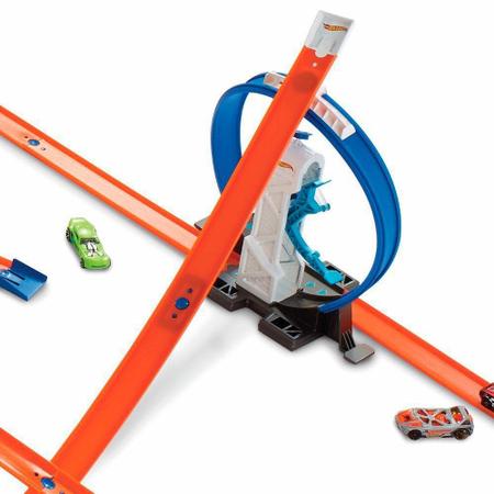 Pista Compatível Hot Wheels Corrida 360° Lançador Automático - Dupari