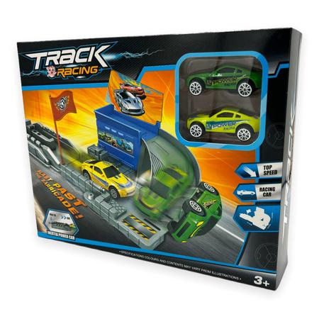 Pista De Carrinhos Track Racing Lançador Brinquedo Infantil - DengoToys -  Brinquedos e Muito Mais!