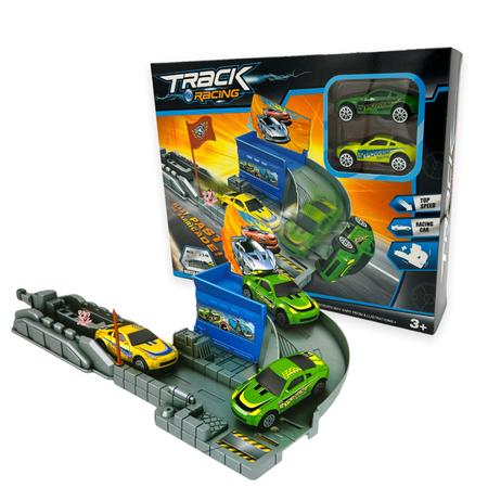 Pista De Carrinhos Track Racing Lançador Brinquedo Infantil - DengoToys -  Brinquedos e Muito Mais!