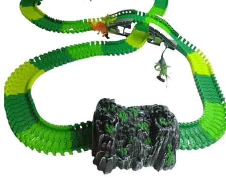 Pista Dino Dinossauro Track Car Infantil Radical Carro 252 peças T