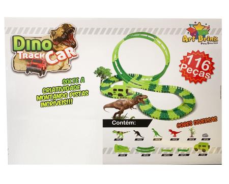 Pista Dinossauro Track Carro Brinquedo Jogo 116 Peças Oferta - Art Brink -  Pistas - Magazine Luiza