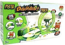 Imagem de Pista Dinossauro Rex Track Brinquedo 172 Pçs Racing+carrinho