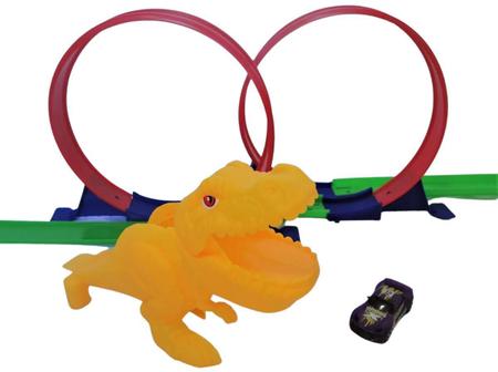 Pista Hot Carrinho Infantil Wheels Duplo Looping Dinossauro em