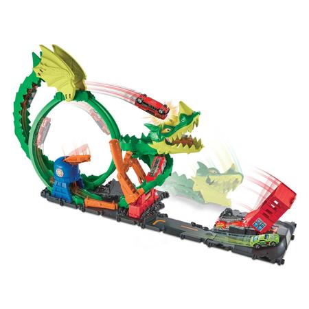 Pista Épica Dragão C/ Loop E Carrinho Hot Wheels Infantil