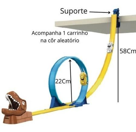 Imagem de Pista Escorregador Loop Com 1 Carrinho Dinossauro Track Car