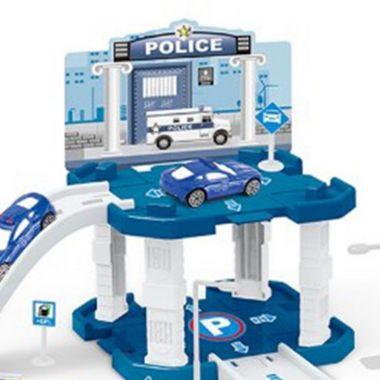 Estacionamento de brinquedo Pista carrinhos Polícia 25 peças - Escorrega o  Preço