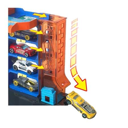 Pista De Percurso e Veículo - Hot Wheels - City Garagem Com Elevador -  Mattel