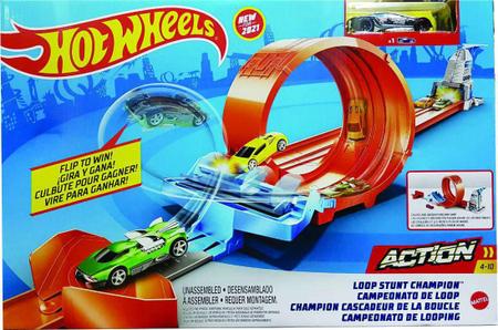 Pista Hot Wheels Action Campeonato Looping Da Mattel Gbf81 - GAMES &  ELETRONICOS