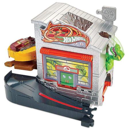 Pista Hot Wheels - City Downtown - Ataque Dino na Pizzaria - Mattel