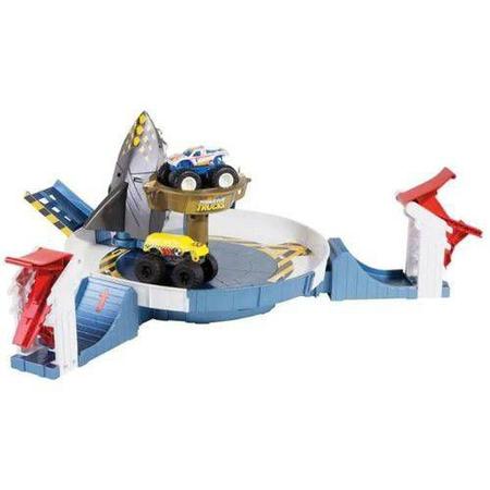 Pista Hot Wheels Monster Trucks Batalha Do Tubarão Mecha FYK14- Mattel