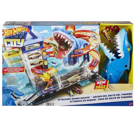 Pista Hot Wheels City Ataque Tubarão 38cm - Mattel - Promotop