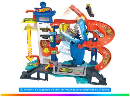 Pista Hot Wheels City com Lançador - Robô Tubarão - Mattel -  superlegalbrinquedos