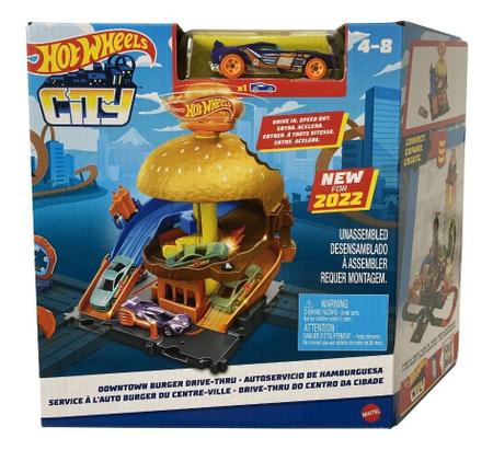 Pista Hot-Wheels City Drive Thru do Hamburguer - Mattel HDR26
