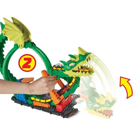 Pista Épica Dragão C/ Loop E Carrinho Hot Wheels Infantil