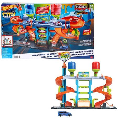 Pista HOT WHEELS Hot Wheels City Mega Torre de Lavagem de Carros (Idade  Mínima Recomendada: 4 anos)